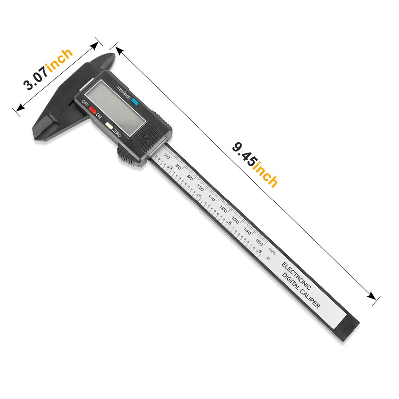 Calibrador digital de 0 a 6 pulgadas con pantalla LCD grande, función de apagado automático, herramienta de medición de conversión de pulgadas y milímetros, perfecto para mediciones domésticas/bricolaje, etc. - Image 2