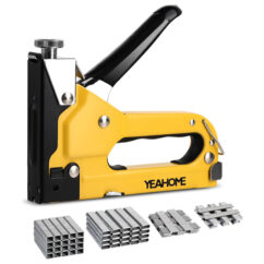 Grapadora para tapicería de alta resistencia, 4 en 1 con 4000 grapas, clavadora manual con ajuste de potencia para madera, manualidades, carpintería y decoración.