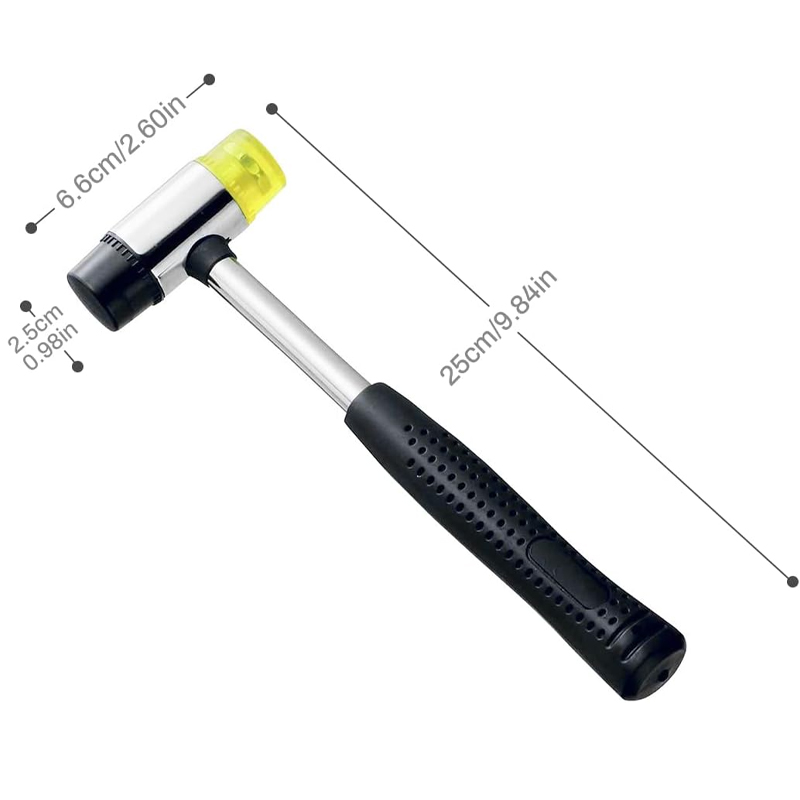 Martillo de goma Mazo de plástico pequeño: Martillo para joyería Mazo de goma pequeño Martillos de plástico Martillos blandos para usar con joyería, artesanías, montaje de muebles, etc. - Image 3