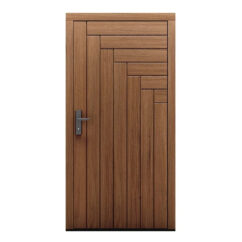 Puerta de dormitorio interior retro francesa personalizada, proceso de pintura compuesta de madera maciza, puerta de madera, puerta abatible abierta, ambiente